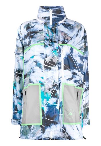 adidas by Stella McCartney TrueNature Packable abstract-print jacket - Blau