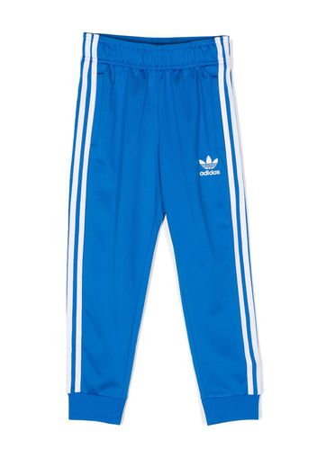 adidas Kids logo-embroidered track pants - Blau