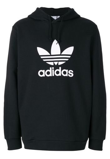 adidas Kapuzenpullover mit Logo-Print - Schwarz