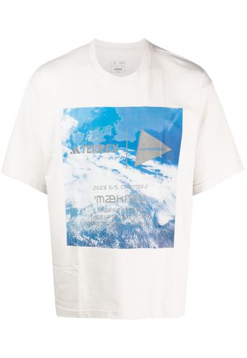 adidas graphic-print T-shirt - Nude