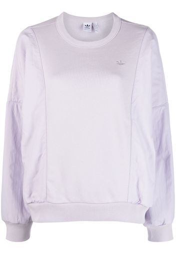 adidas embroidered-logo crew-neck sweatshirt - Violett