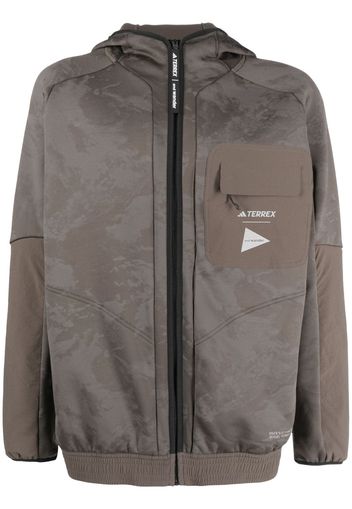 adidas x And Wander Terrex hooded jacket - Grün