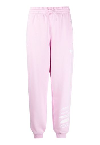 adidas logo-print drawstring track pants - Violett