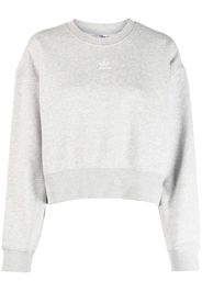 adidas cropped fleece sweatshirt - Grau