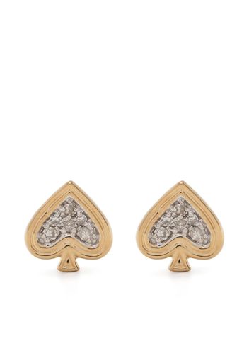 Adina Reyter 14kt yellow gold Make Your Move Spade earrings