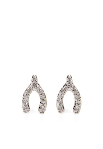 Adina Reyter 14kt yellow gold Wishbone diamond earrings