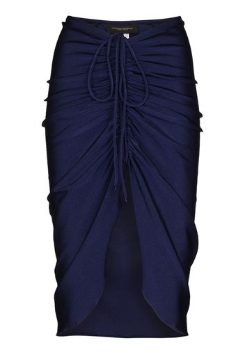 Adriana Degreas ADRIANA D RUCHD MIDI SKIRT NAVY - Blau