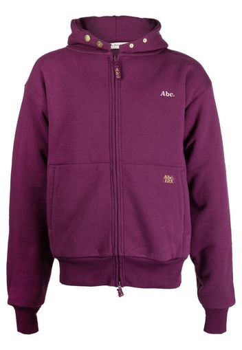 Advisory Board Crystals logo-patch cotton-blend hoodie - Violett