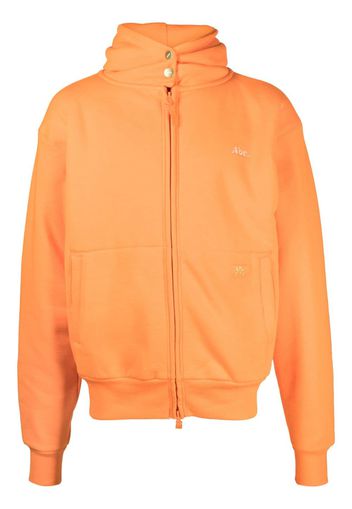 Advisory Board Crystals logo-patch cotton-blend hoodie - Orange