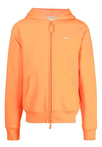 Advisory Board Crystals logo-print zip-up hoodie - Orange