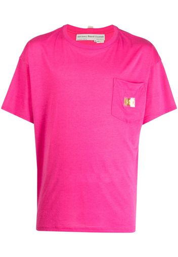 Advisory Board Crystals logo-plaque boat-neck T-shirt - Rosa