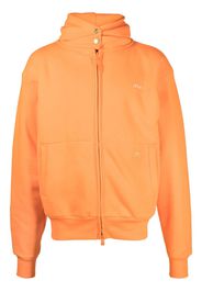 Advisory Board Crystals logo-patch cotton-blend hoodie - Orange