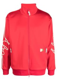 Advisory Board Crystals logo-embroidered zip-up jacket - Rot