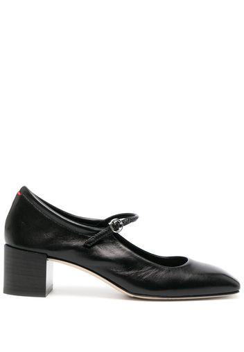 Aeyde Aline Pumps im Metallic-Look 45mm - BLACK