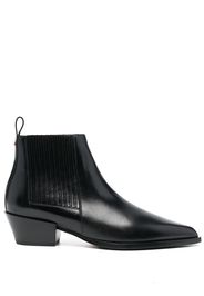 Aeyde pointed-toe leather ankle boots - Schwarz