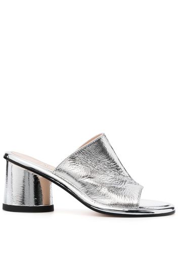 AGL Alison 80mm leather mules - Silber