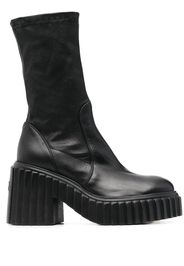 AGL platform-sole ankle boots - Schwarz