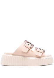 AGL Agatha double-buckle slippers - Rosa