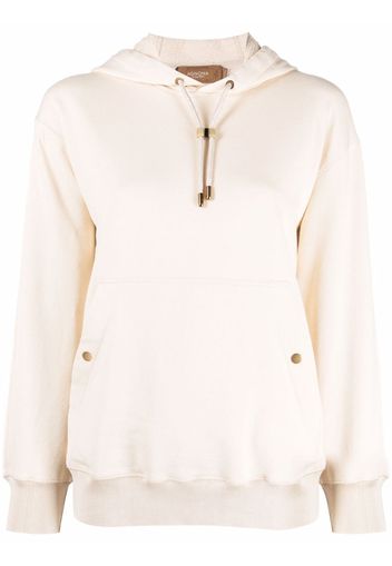 Agnona drawstring pullover hoodie - Nude