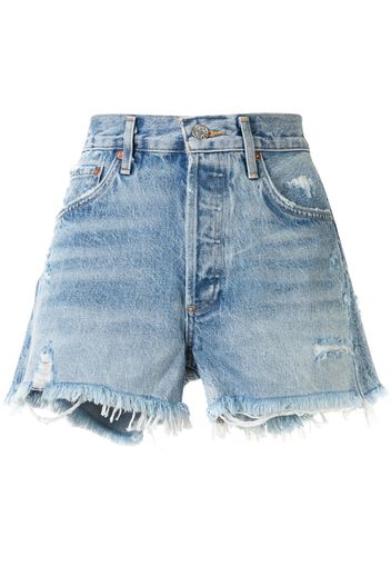 AGOLDE Shorts in Distressed-Optik - Blau