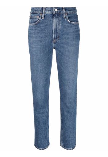 AGOLDE high-rise straight-leg jeans - Blau