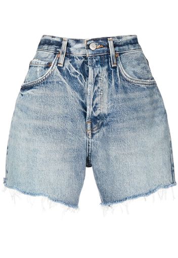 AGOLDE Ungesäumte Jeans-Shorts - Blau