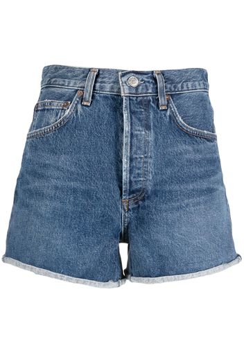 AGOLDE rolled-hem denim shorts - Blau