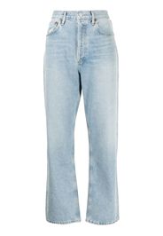 AGOLDE Gerade High-Rise-Jeans - Blau