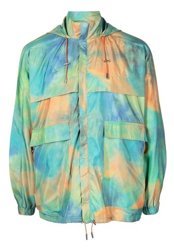 Ahluwalia tie-dye print hooded jacket - Mehrfarbig
