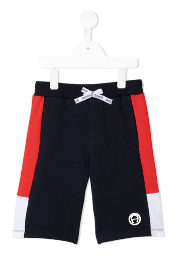 Aigner Kids Shorts mit Logo-Patch - Blau