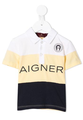 Aigner Kids logo-print polo shirt - Gelb