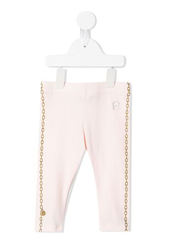 Aigner Kids chain-print leggings - Rosa