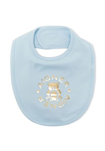 Aigner Kids logo-print bib - Blau