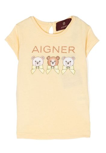 Aigner Kids logo-print short-sleeve T-shirt - Weiß