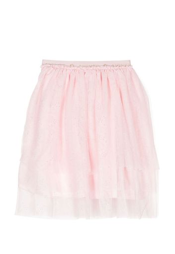 Aigner Kids rhinestone-embellishment tulle skirt - Rosa