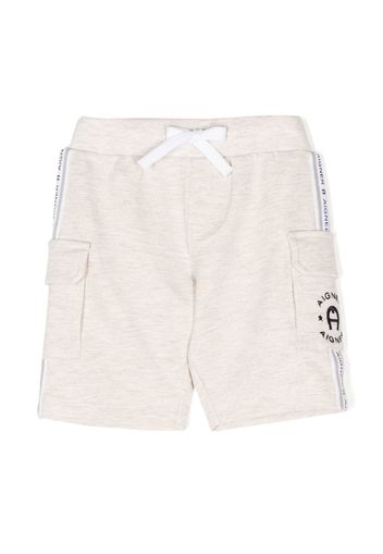 Aigner Kids embroidered-logo shorts - Nude