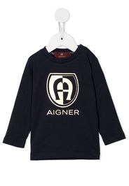 Aigner Kids T-Shirt mit Logo-Print - Blau