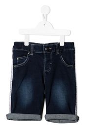 Aigner Kids side logo-print shorts - Blau