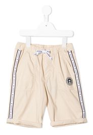 Aigner Kids logo-tape detail shorts - Braun