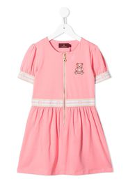 Aigner Kids chest teddy-bear print dress - Rosa