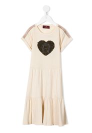 Aigner Kids sequinned logo maxi dress - Gold