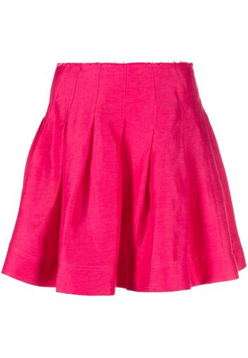 Aje Shelia frayed flared miniskirt - Rosa