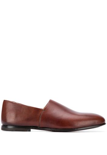 Ajmone polished slip-on loafers - Braun