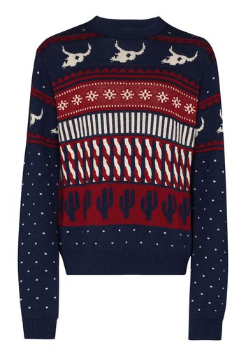 Alanui X-Mas Eve Fairisle Pullover - Blau