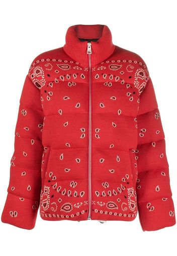 Alanui Gefütterte Jacke mit Bandana-Print - Rot