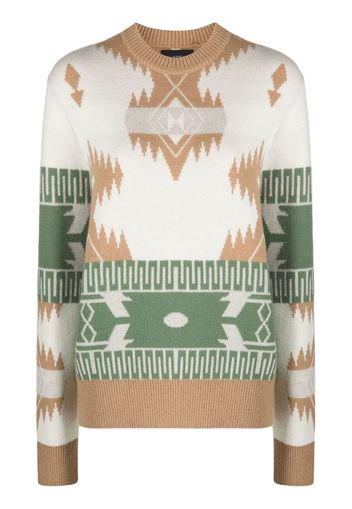 Alanui Icon jacquard sweater - Nude