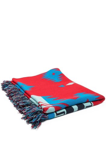 Alanui jacquard-knit blanket - Rot