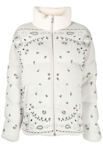 Alanui bandana puffer jacket - Nude