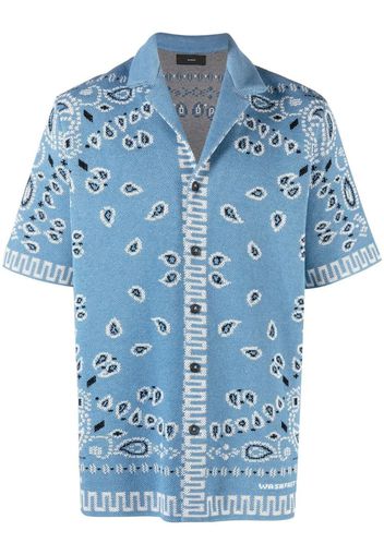 Alanui bandana-print cotton shirt - Blau