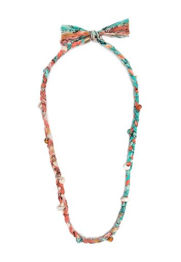 Alanui Bandana braided cotton necklace - Orange